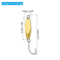 PATIKIL Fishing Spoon Gold Tone 5-pack displayed for value and versatility