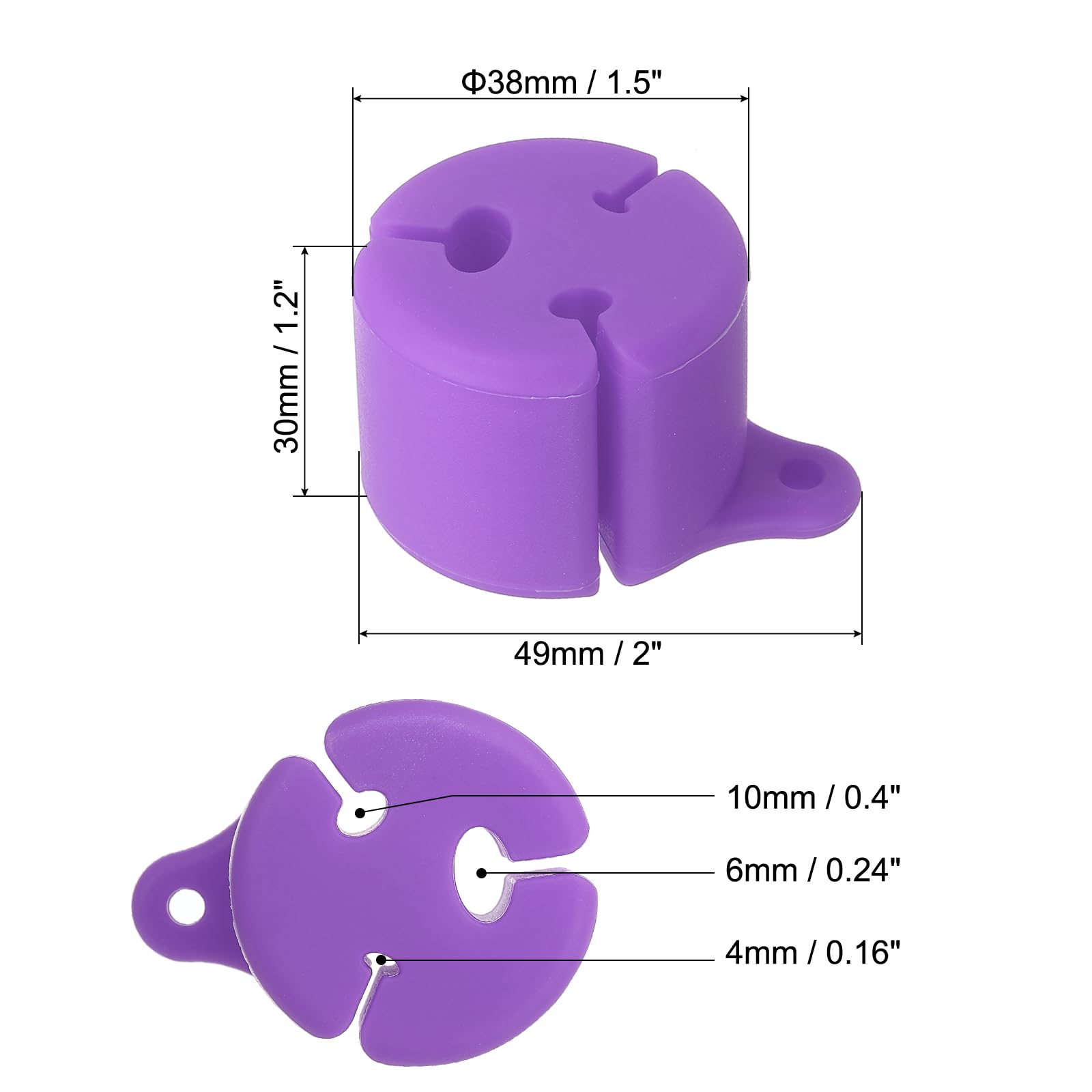 PATIKIL three-pack silicone rod clips ready for versatile hands-free setup