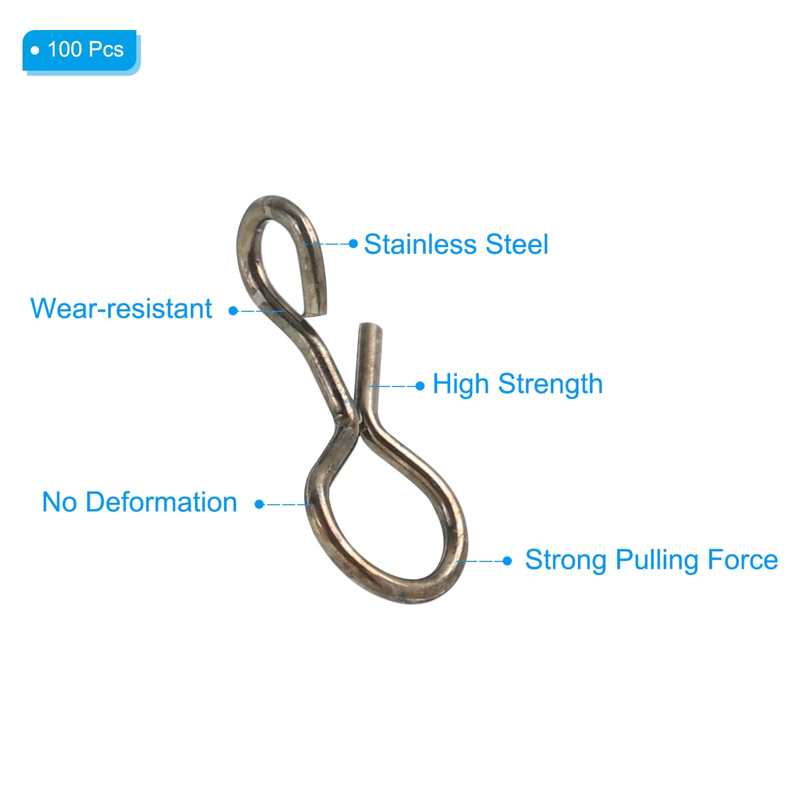 PATIKIL anti-corrosion fly snaps suitable for saltwater and freshwater use.