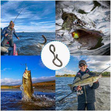 PATIKIL black stainless steel clip attaches securely to lures.