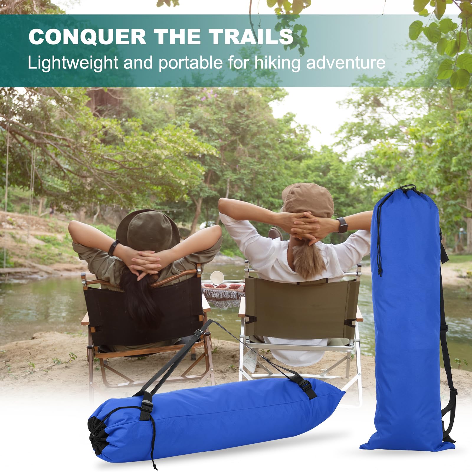 PATIKIL black bag with compression sack, keeps gear organized after hiking.