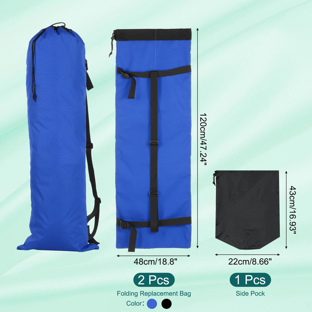 PATIKIL bag shows side pocket in blue, handy for small essentials during camping.