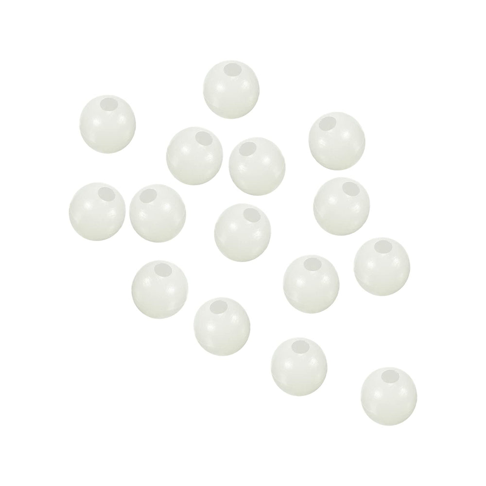PATIKIL glow beads 5mm round white glow in low light for night fishing