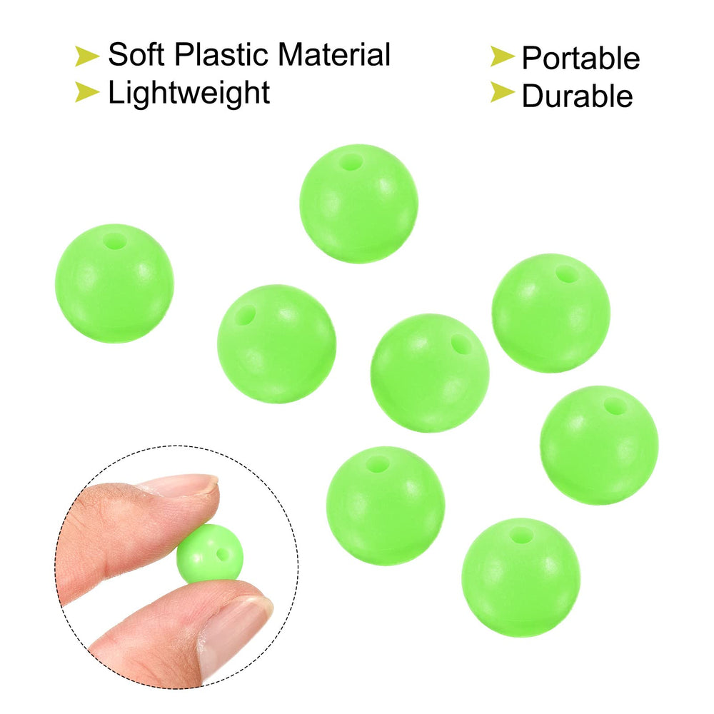 PATIKIL glow beads in dark water for enhanced night fishing visibility.