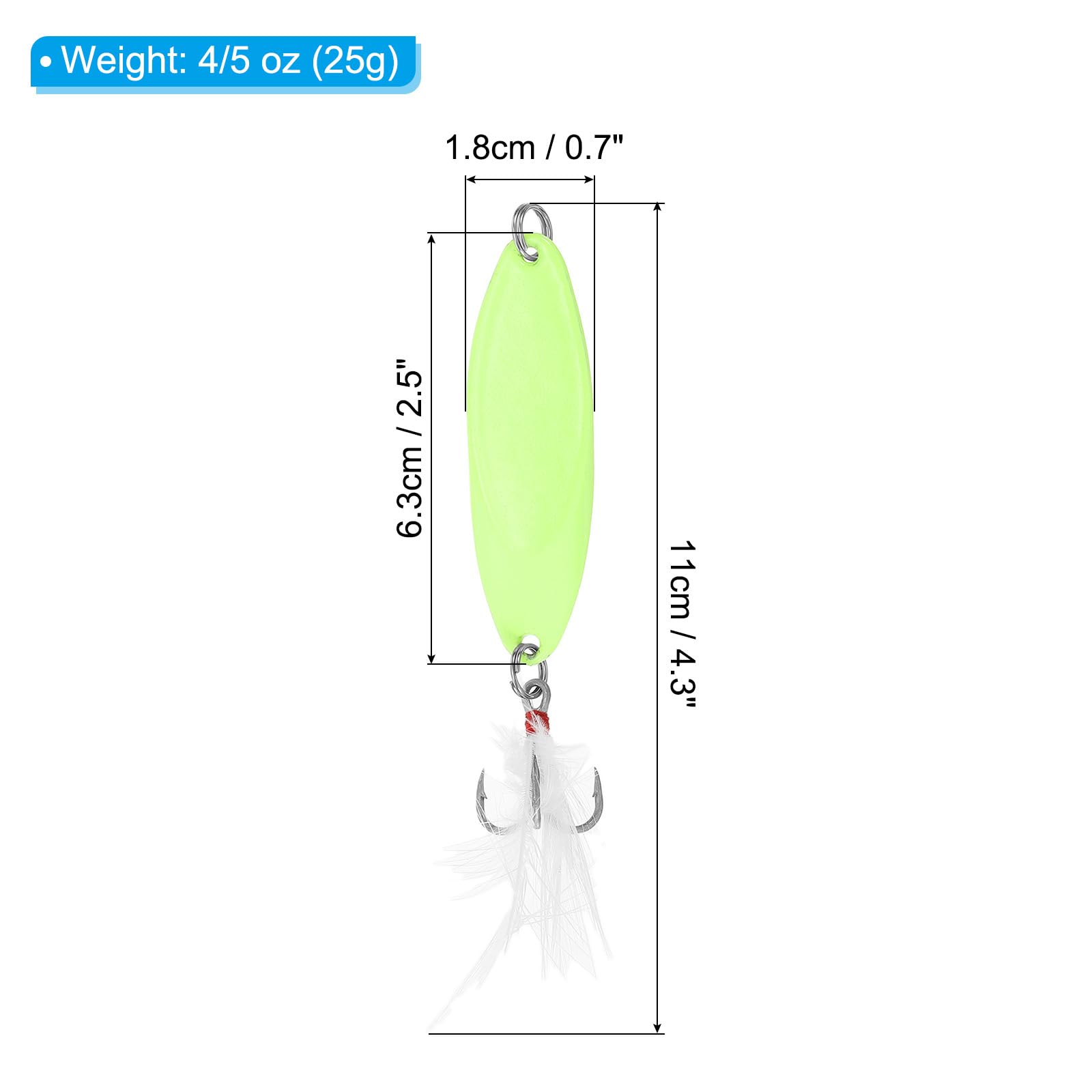 PATIKIL glow-in-the-dark spoon helps attract fish in dawn or dusk