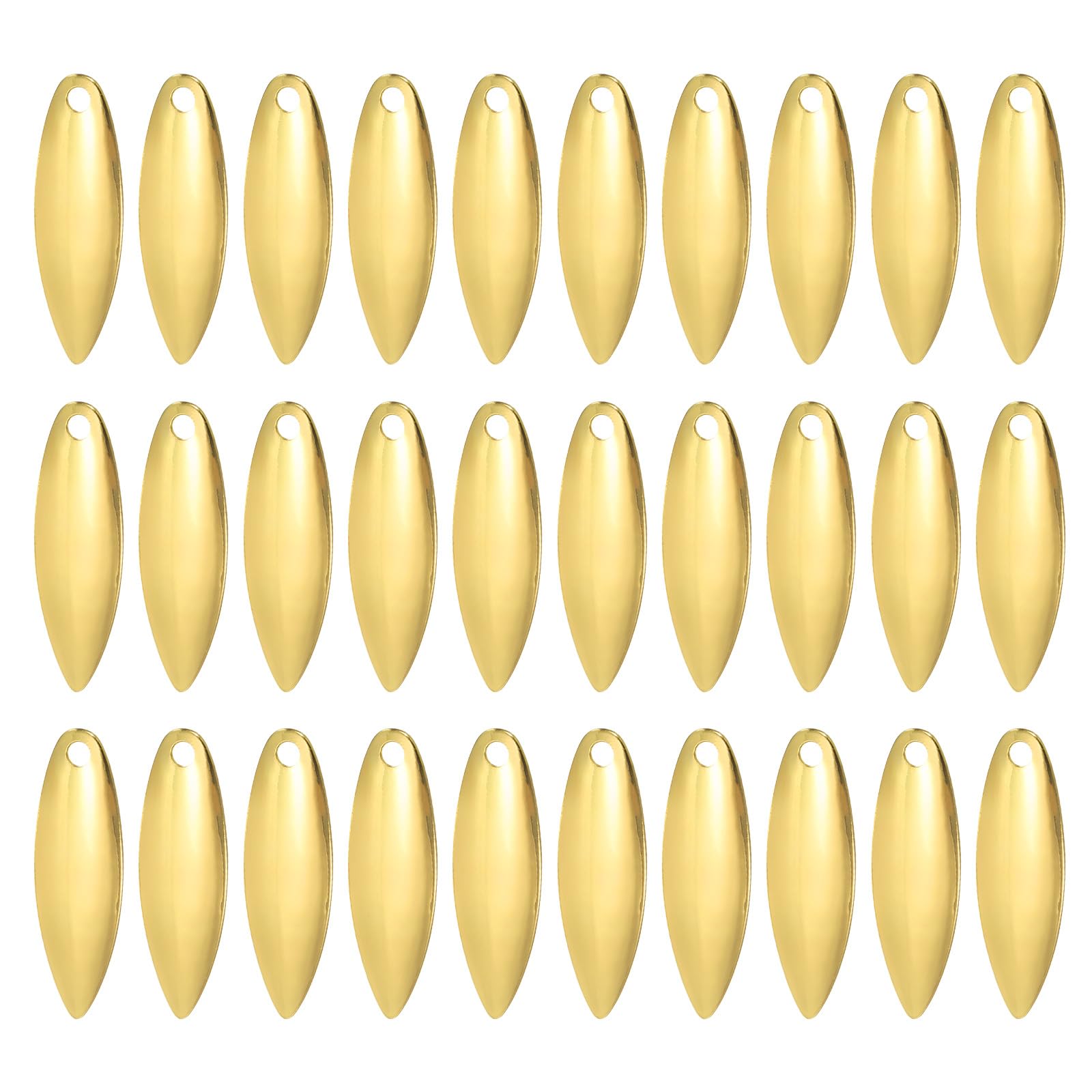 PATIKIL golden willowleaf blade 25x8mm for high visibility and fast spinning action.