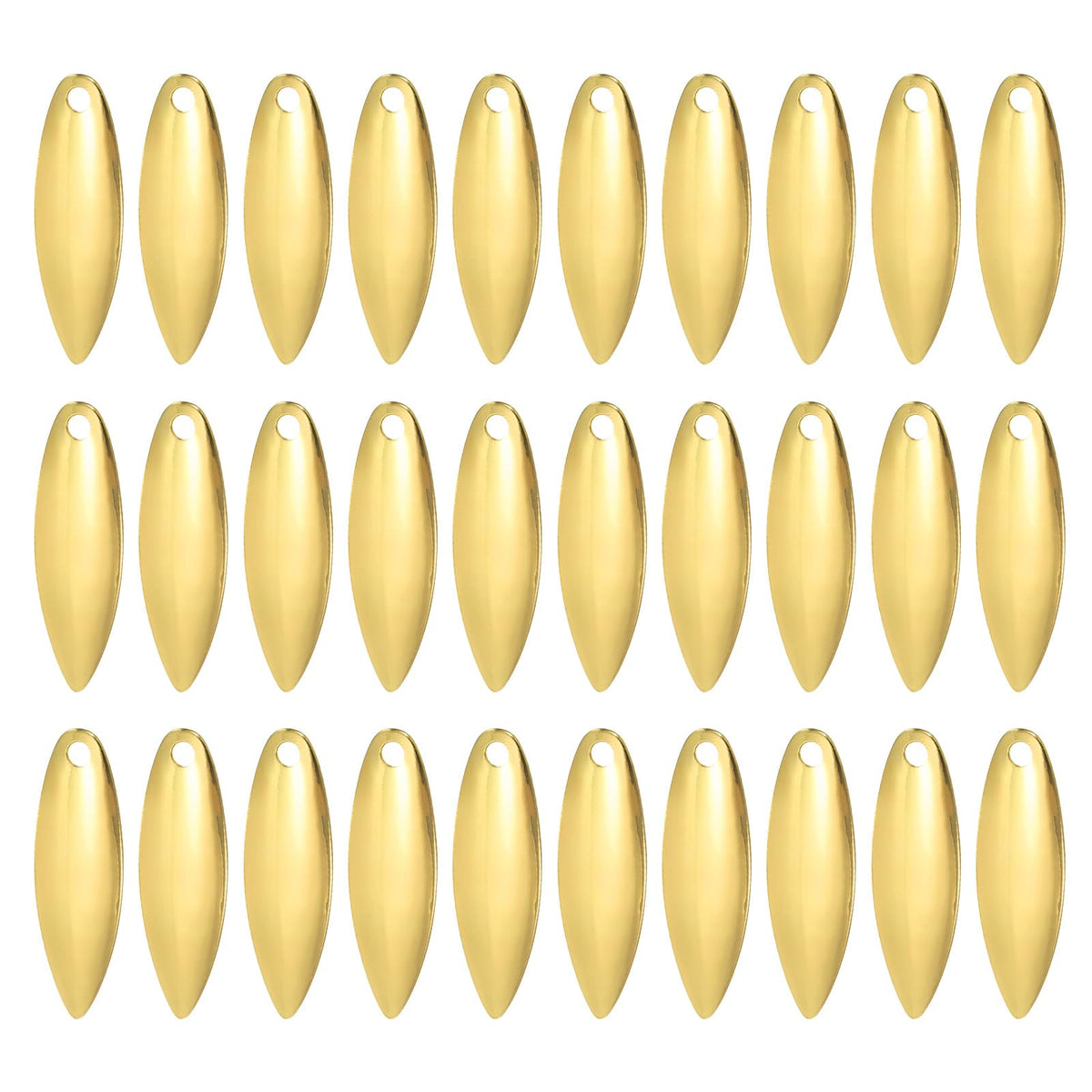 PATIKIL golden willowleaf blade 25x8mm for high visibility and fast spinning action.