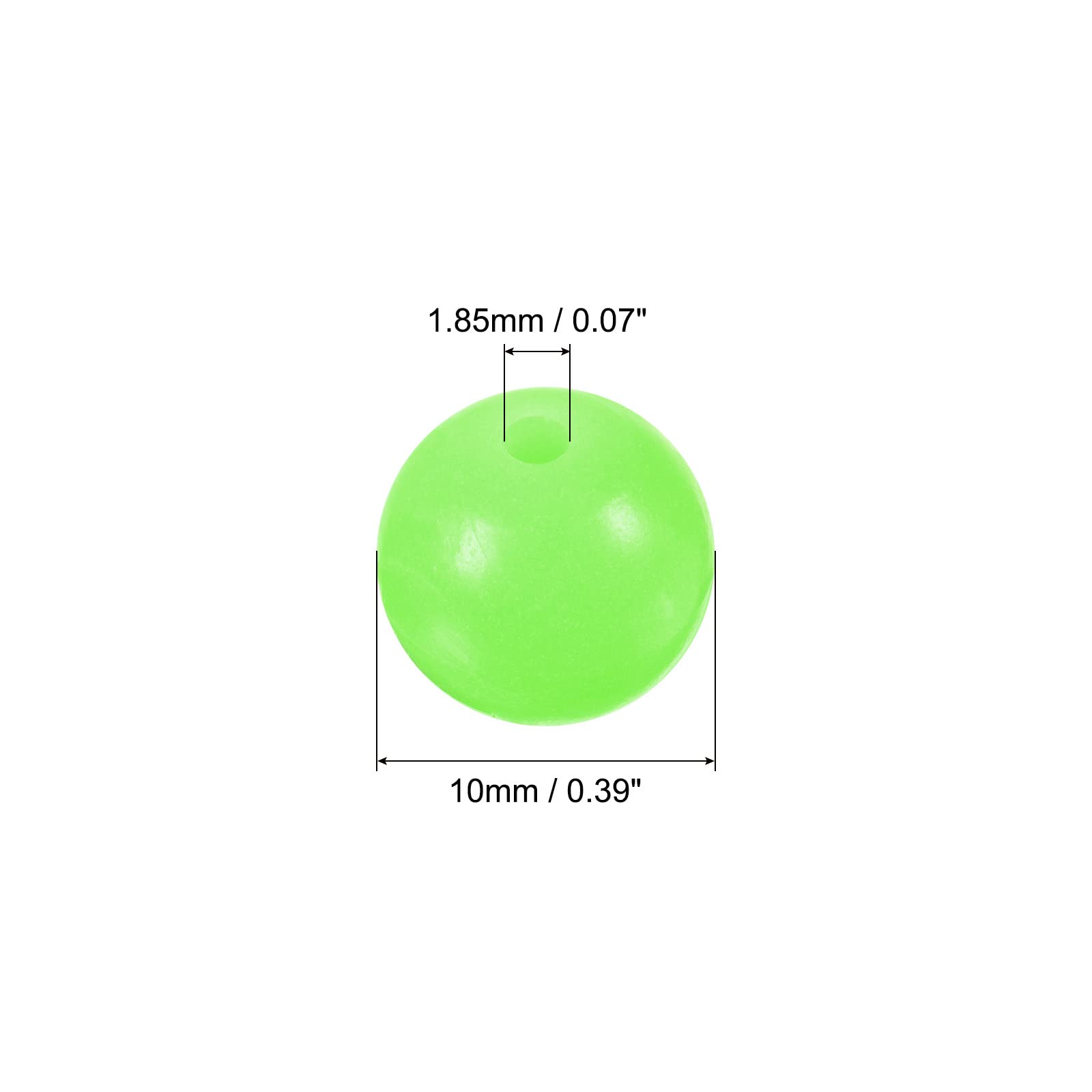 PATIKIL green glow beads attached to fishing line for visibility