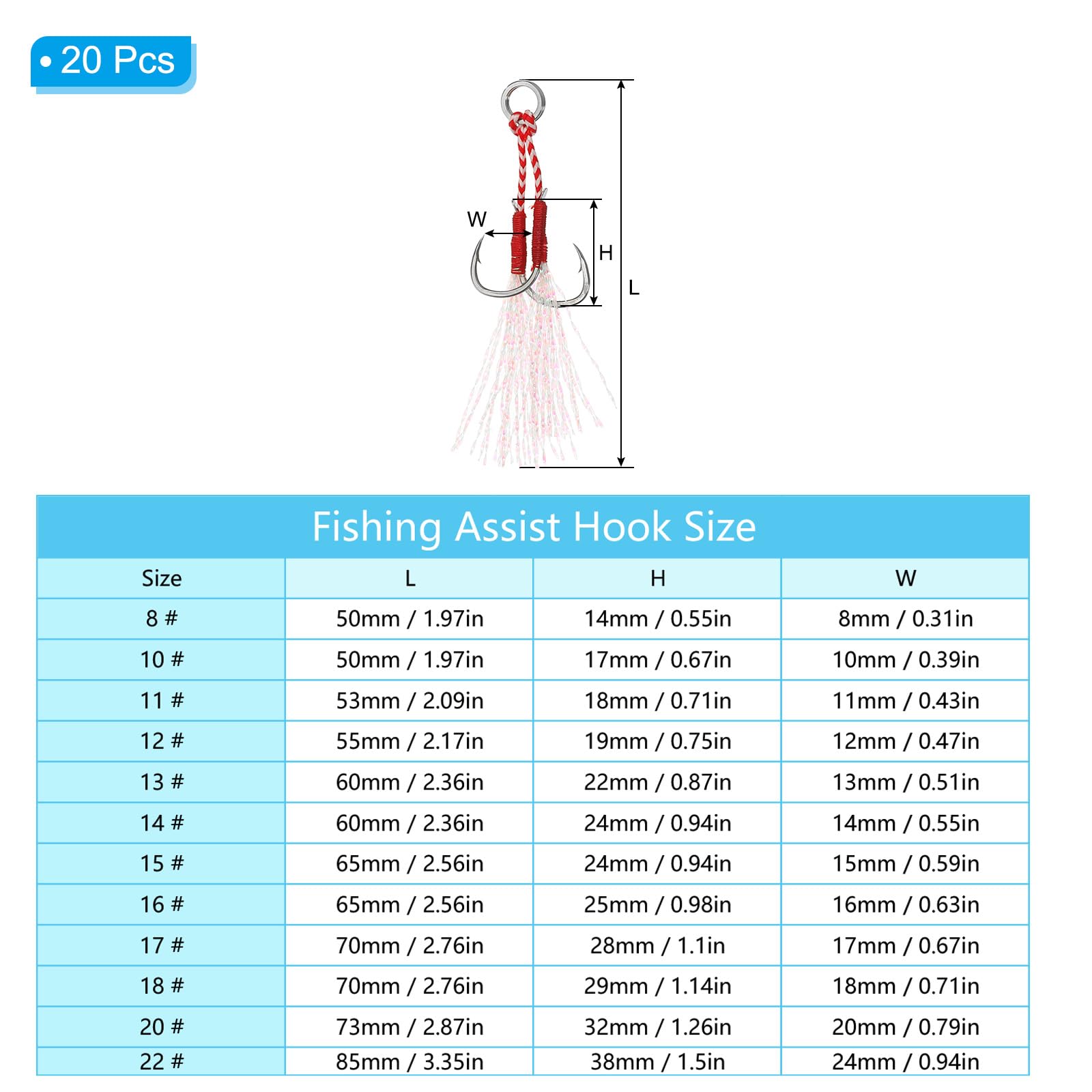 PATIKIL green jigging hook enhances lure attraction in water