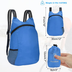 PATIKIL hiking backpack 15L blue main compartment for organized packing.