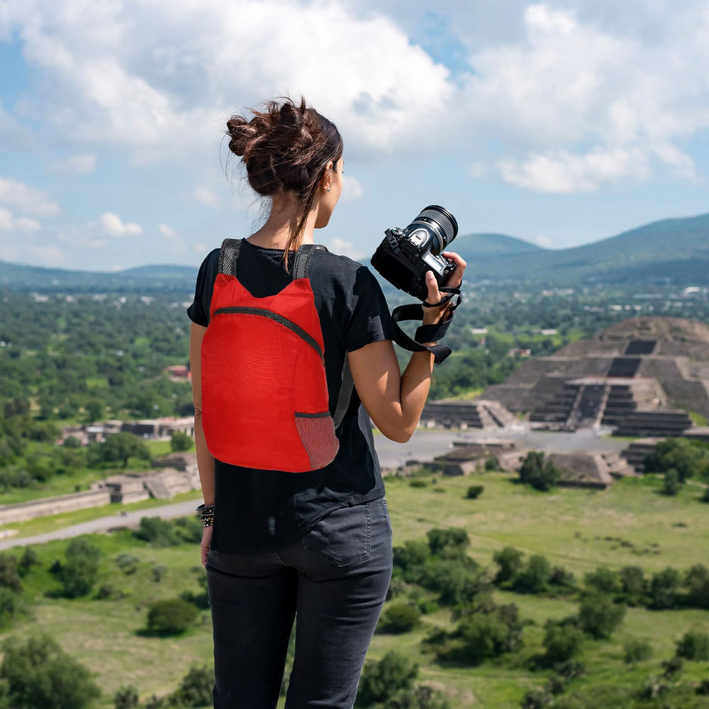 PATIKIL orange backpack ideal for urban and outdoor use.