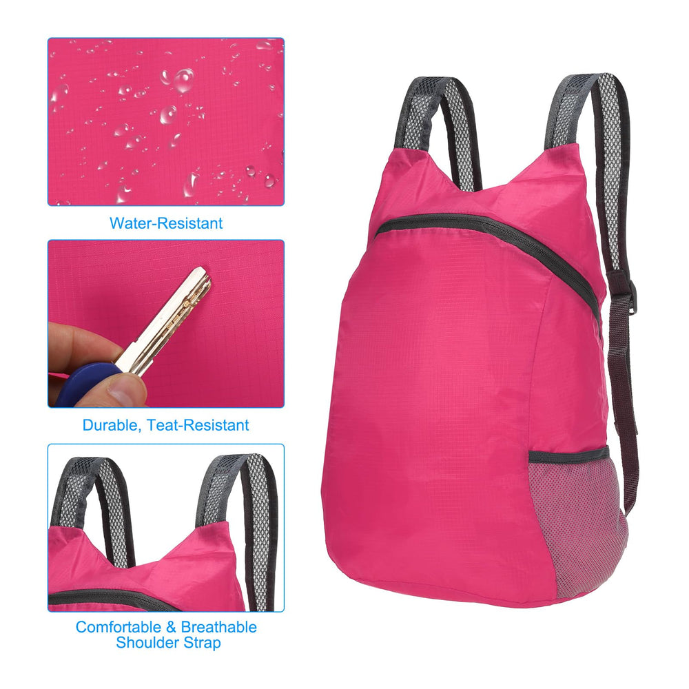 PATIKIL hiking backpack rose red shoulder straps offer comfort