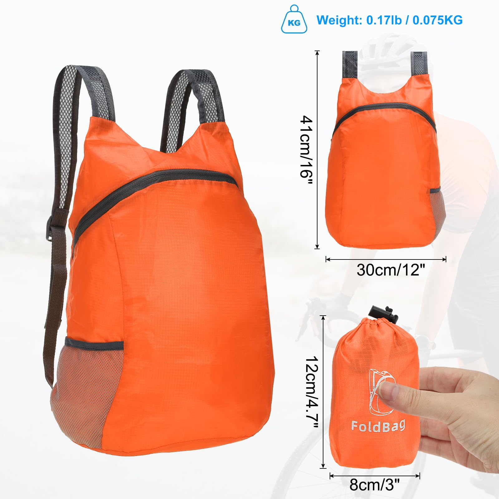PATIKIL backpack side pocket shown for quick trail access.