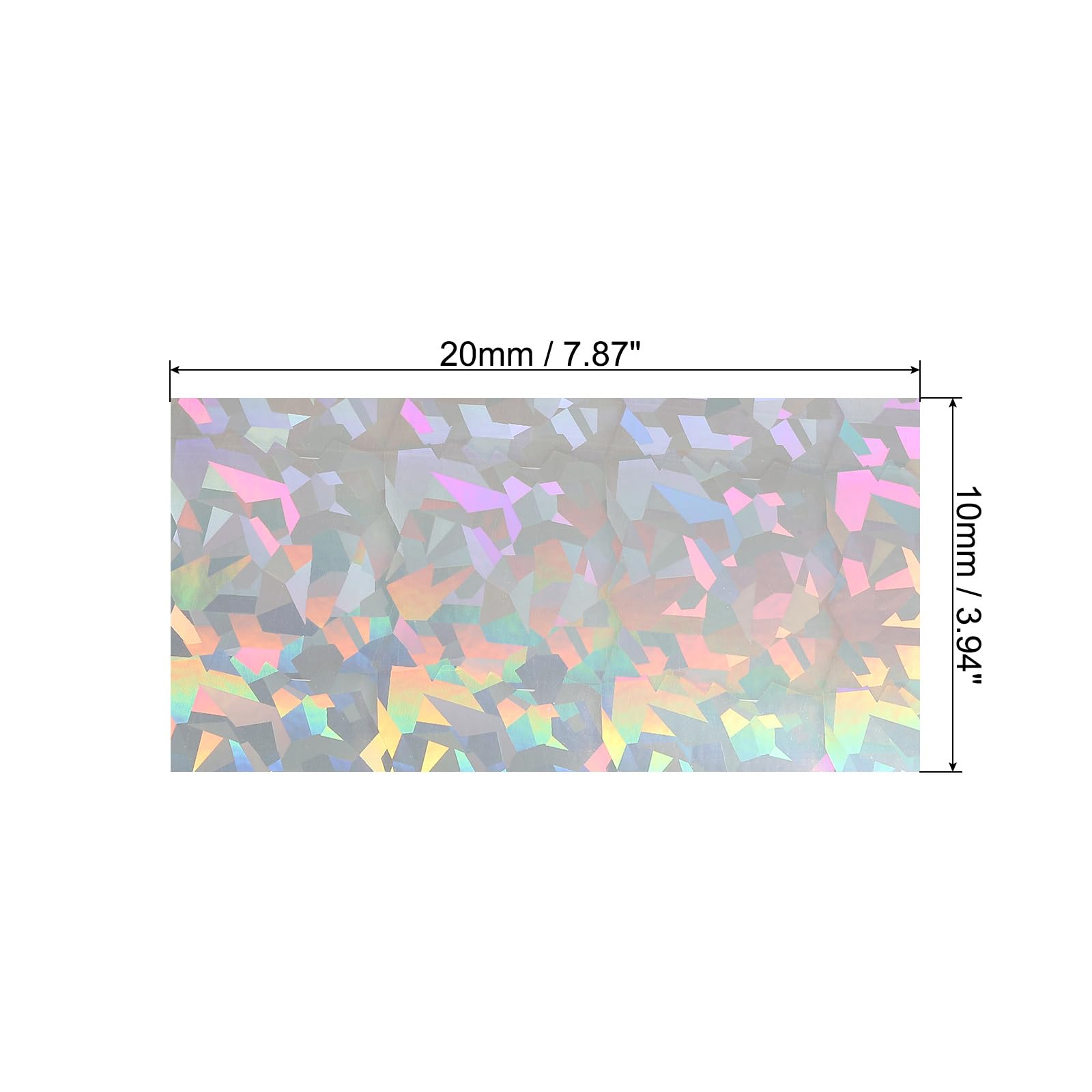 PATIKIL holographic silver lure film pack demonstrates eye-catching shine