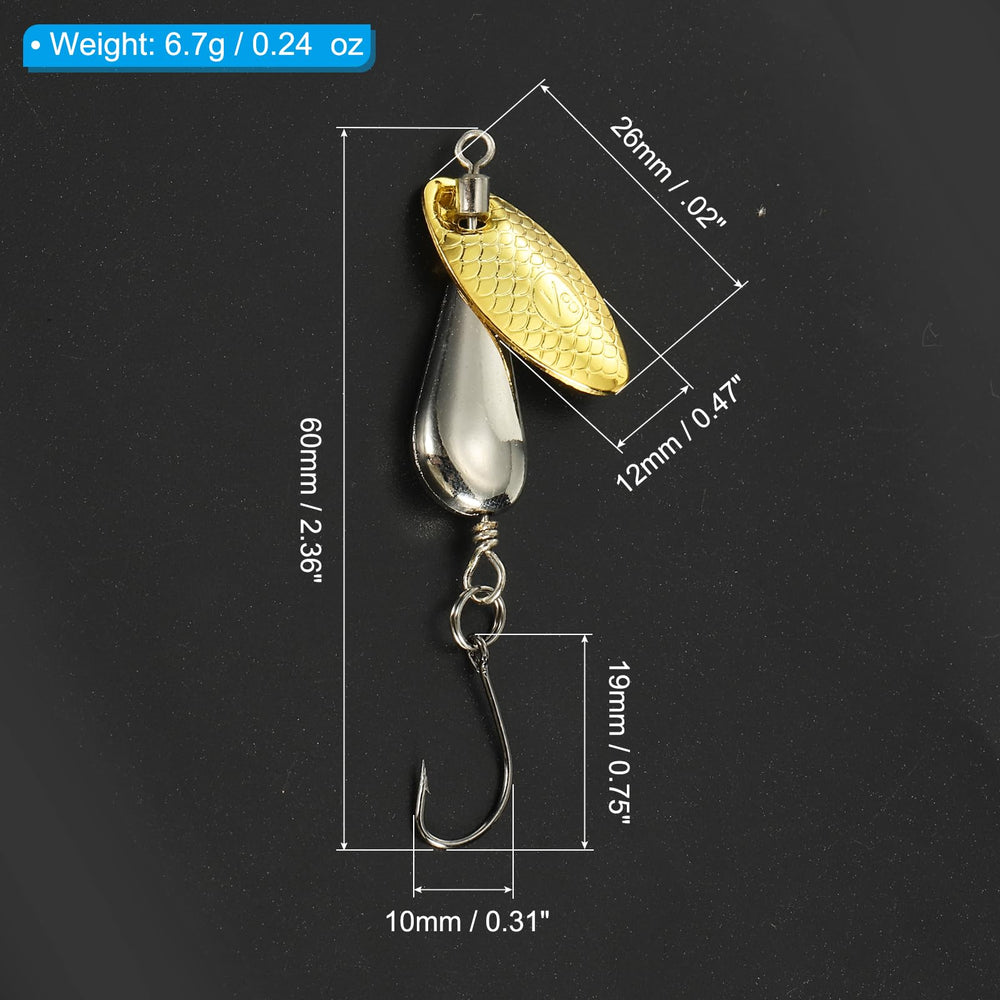 PATIKIL inline spinner in silver boosts visibility for freshwater trout and bass.
