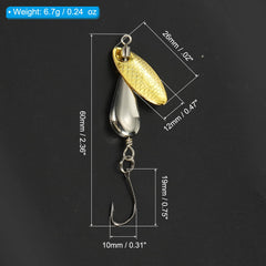 PATIKIL inline spinner in silver boosts visibility for freshwater trout and bass.