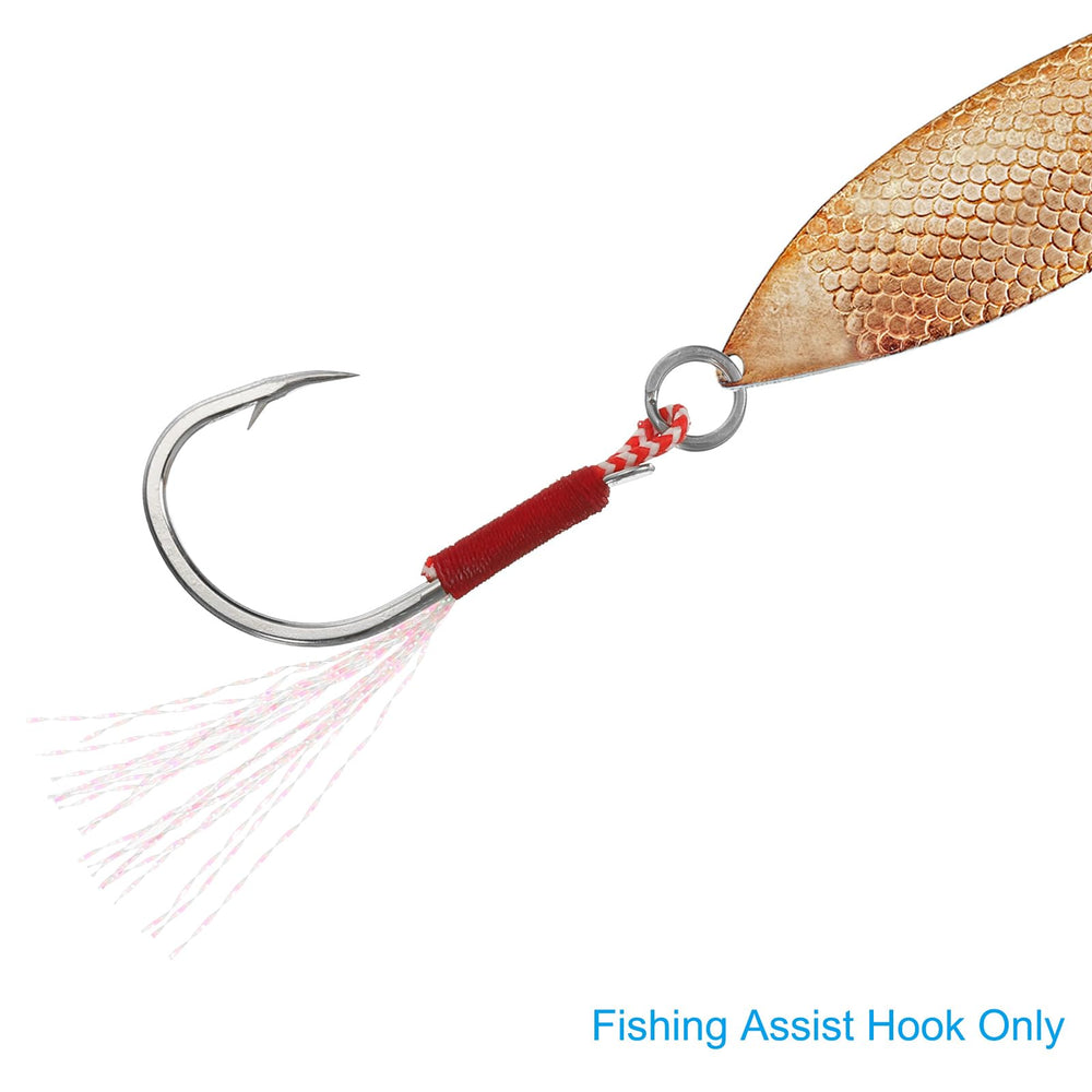PATIKIL jigging hooks attach securely to lures and resist tangling.