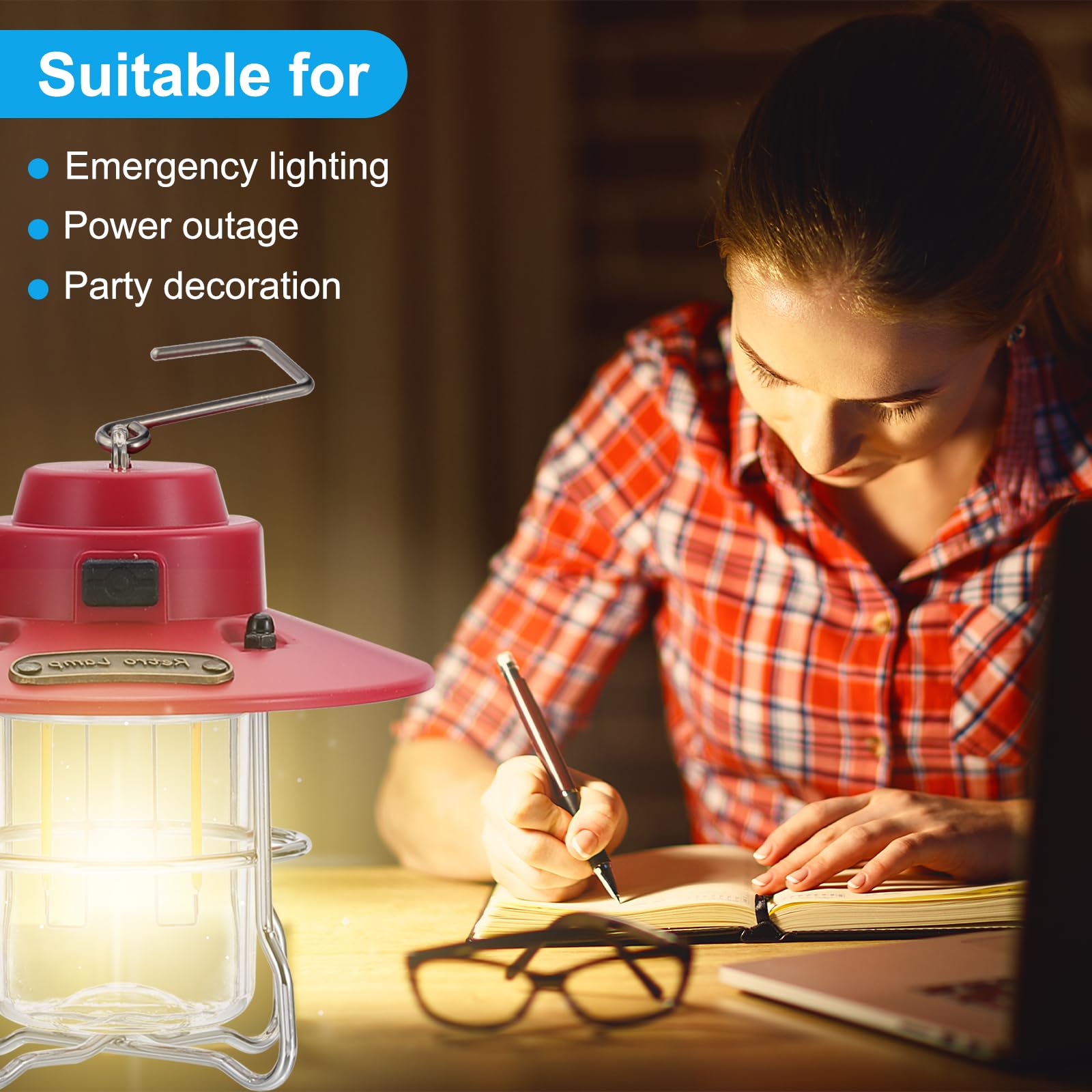 PATIKIL lantern includes USB Type C cable for easy charging