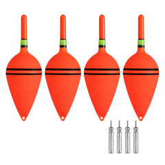 PATIKIL lighted slip bobber red 4-pack glows on surface for visible bite alerts.