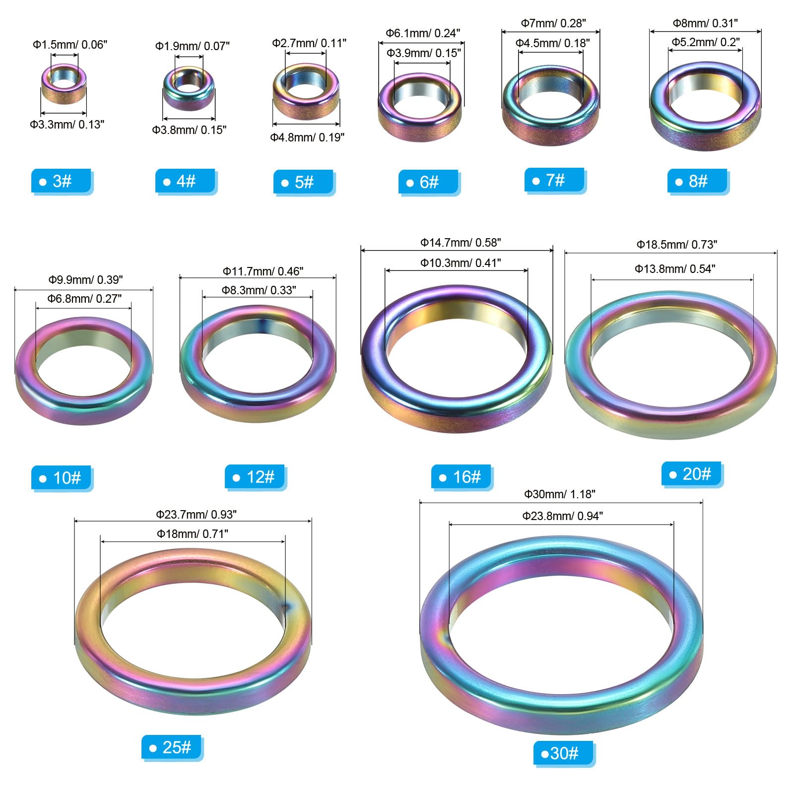 PATIKIL lightweight guide rings easy to carry on fishing trips