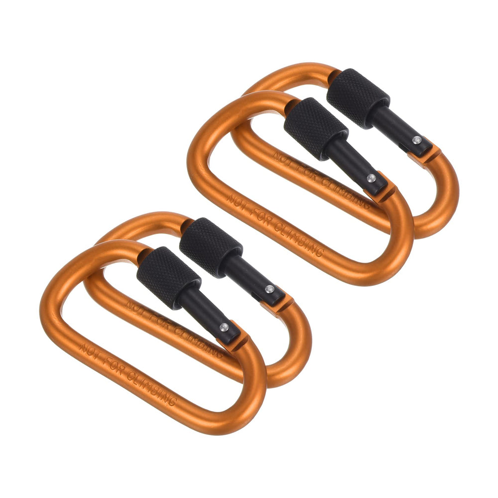 PATIKIL locking hook close-up shows durable aluminum D-ring with secure screw gate for reliable hold.