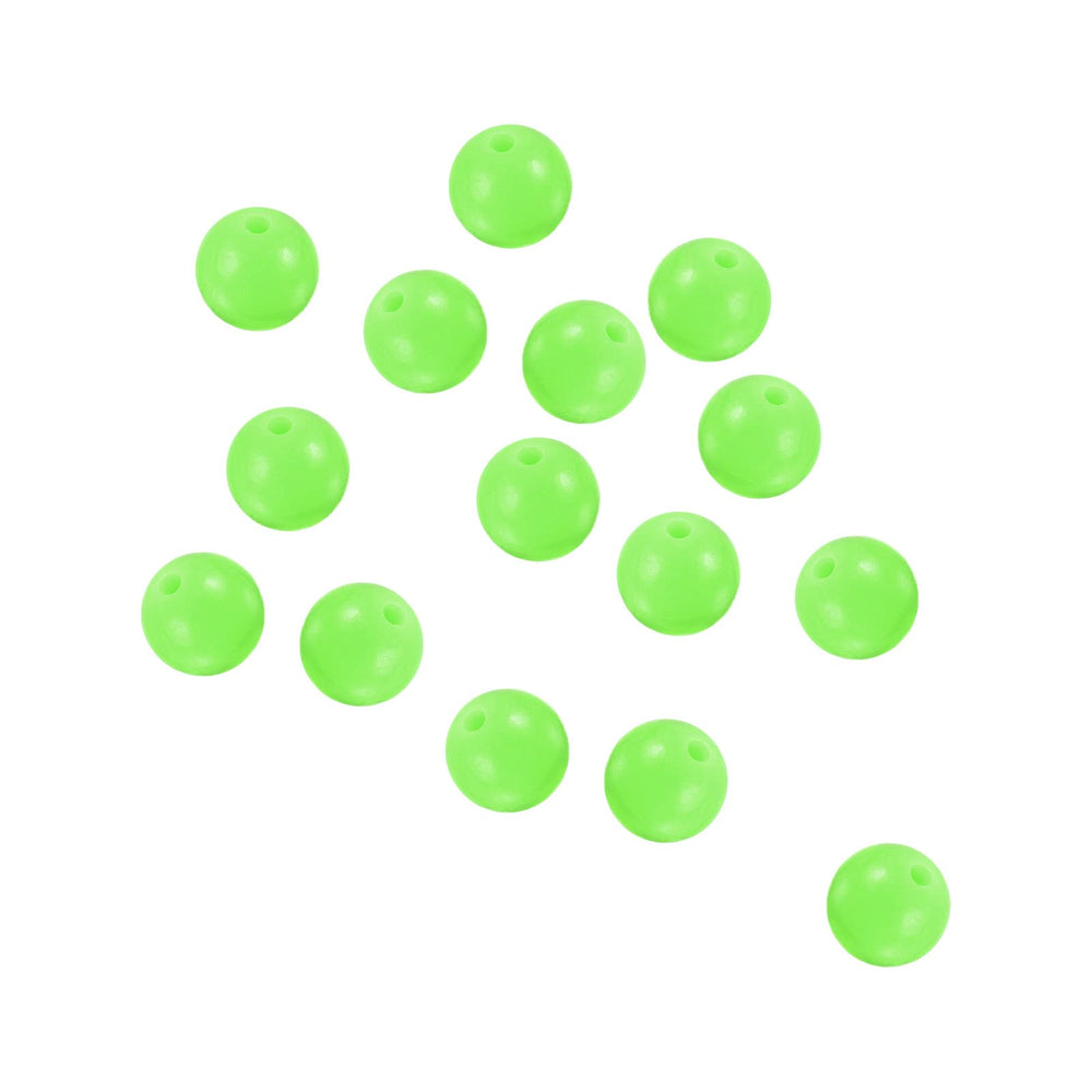 PATIKIL luminous fishing beads 12mm green packaging close-up for glow-ready tackle.