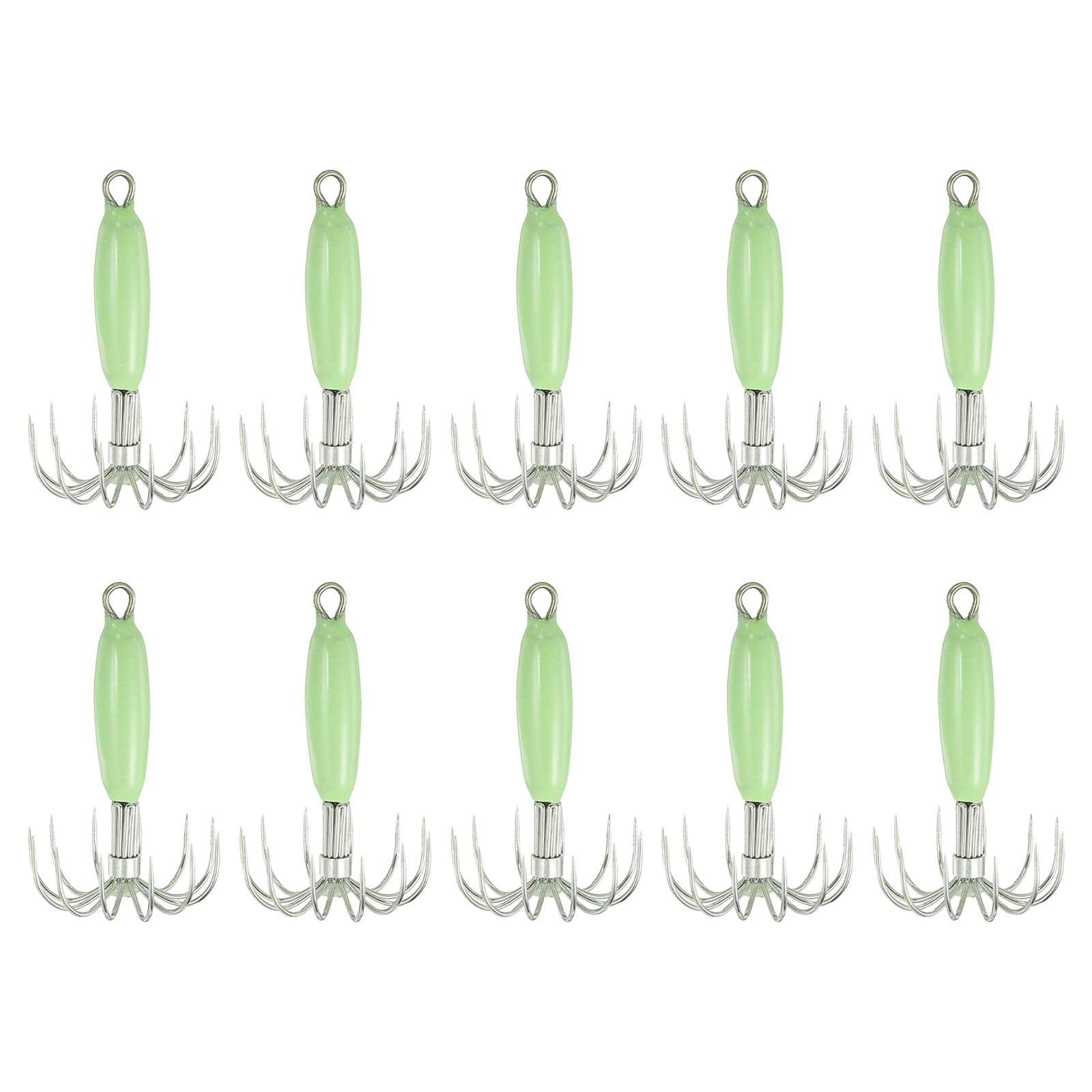 PATIKIL luminous squid jig hooks glow for night fishing and visibility