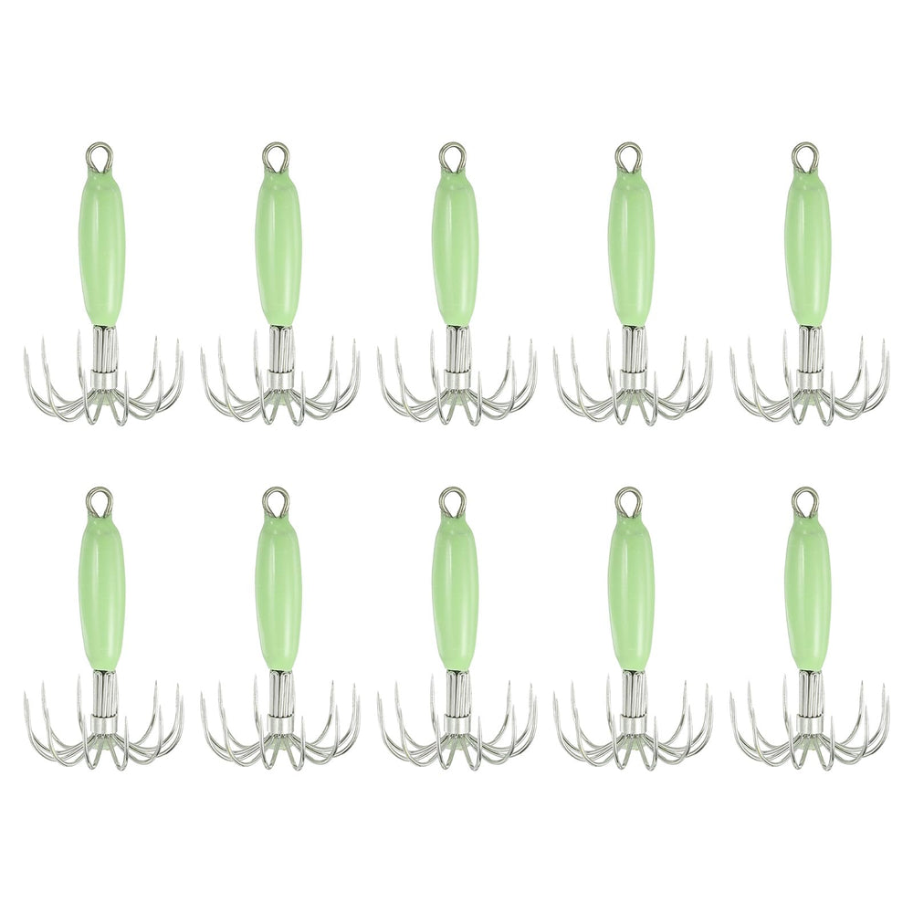 PATIKIL luminous squid jig hooks glow for night fishing and visibility