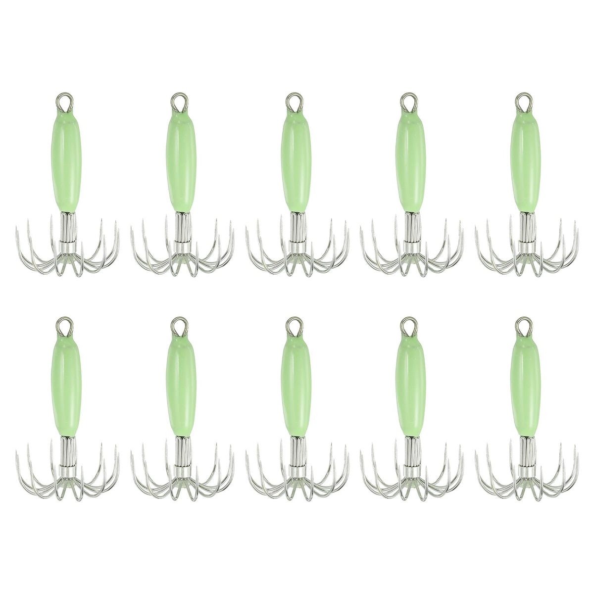 PATIKIL luminous squid jig hooks glow for night fishing and visibility