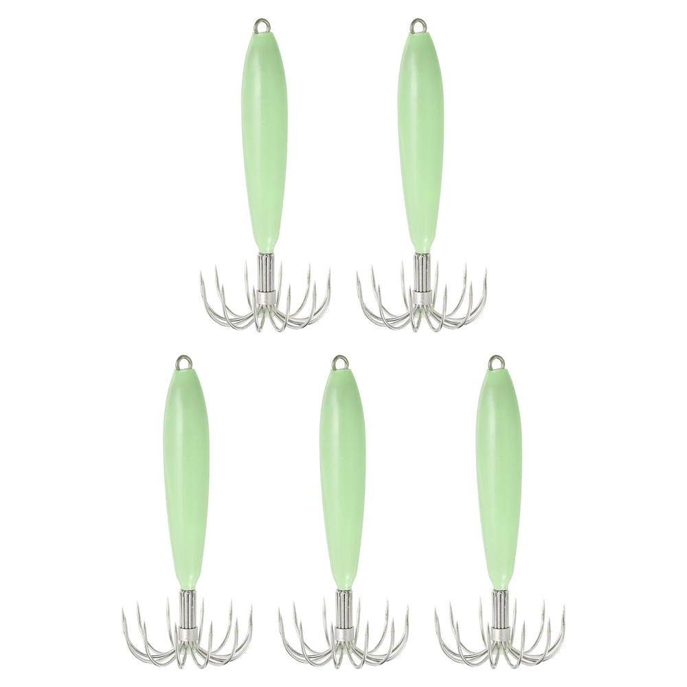 PATIKIL luminous squid jig hooks green pack enhances night visibility