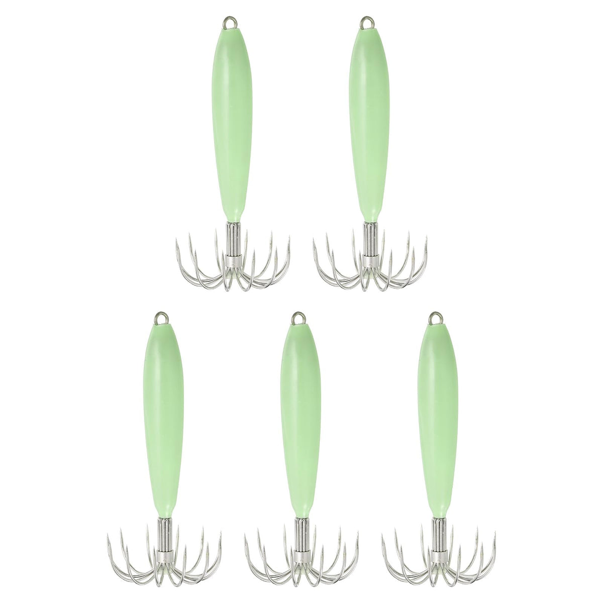 PATIKIL luminous squid jig hooks green pack enhances night visibility