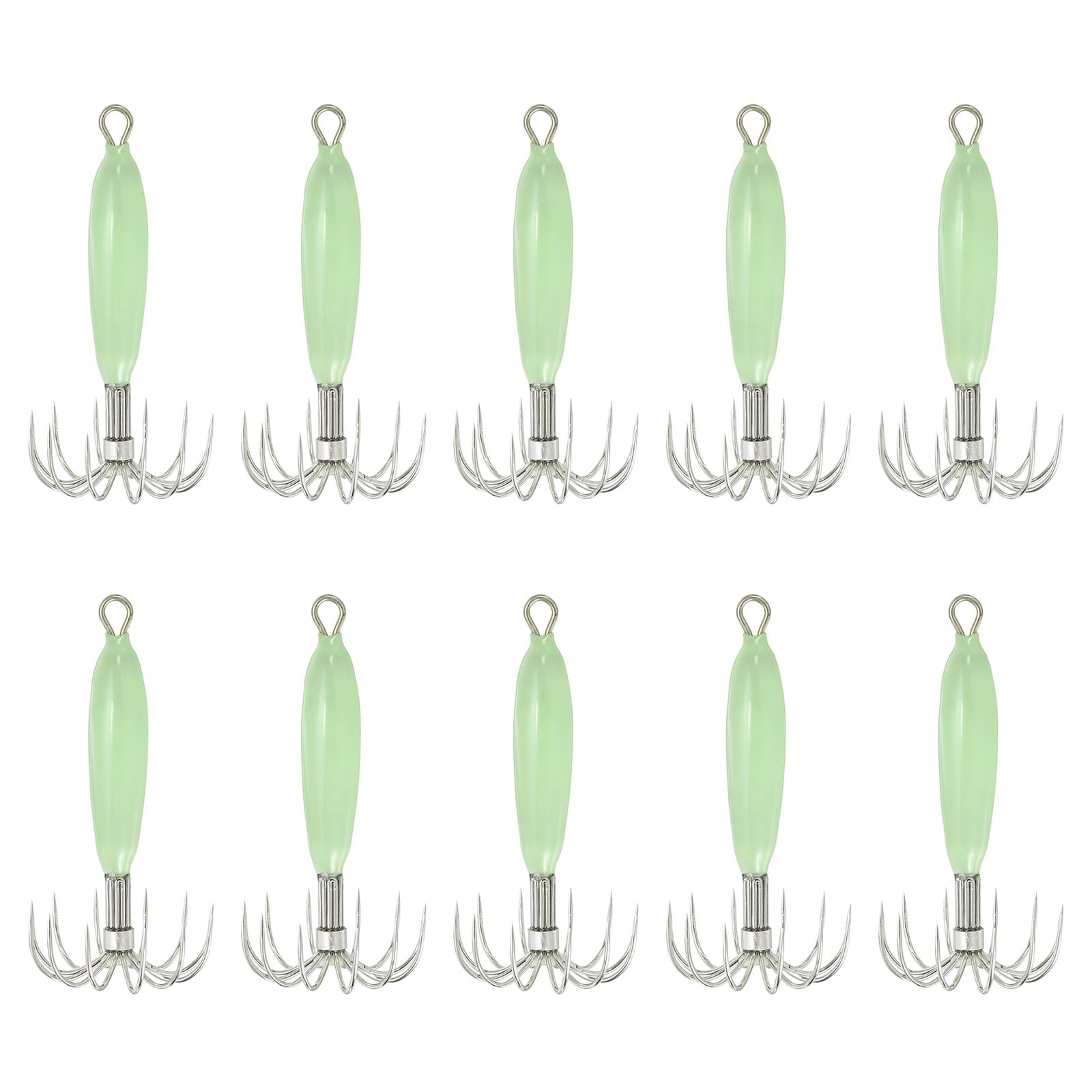 PATIKIL luminous squid jig hooks green pack boosts night fishing visibility