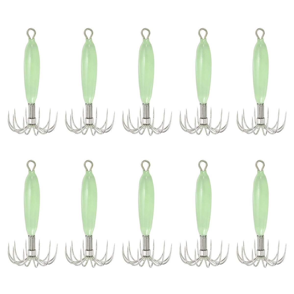 PATIKIL luminous squid jig hooks green pack boosts night fishing visibility