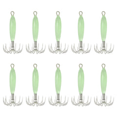 PATIKIL luminous squid jig hooks green pack boosts night fishing visibility