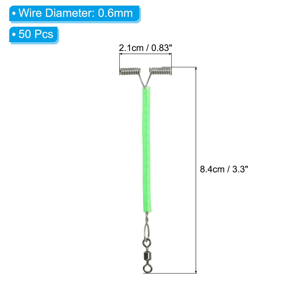 PATIKIL 3.3-inch line wire leader with 3-way arm reduces tangles.