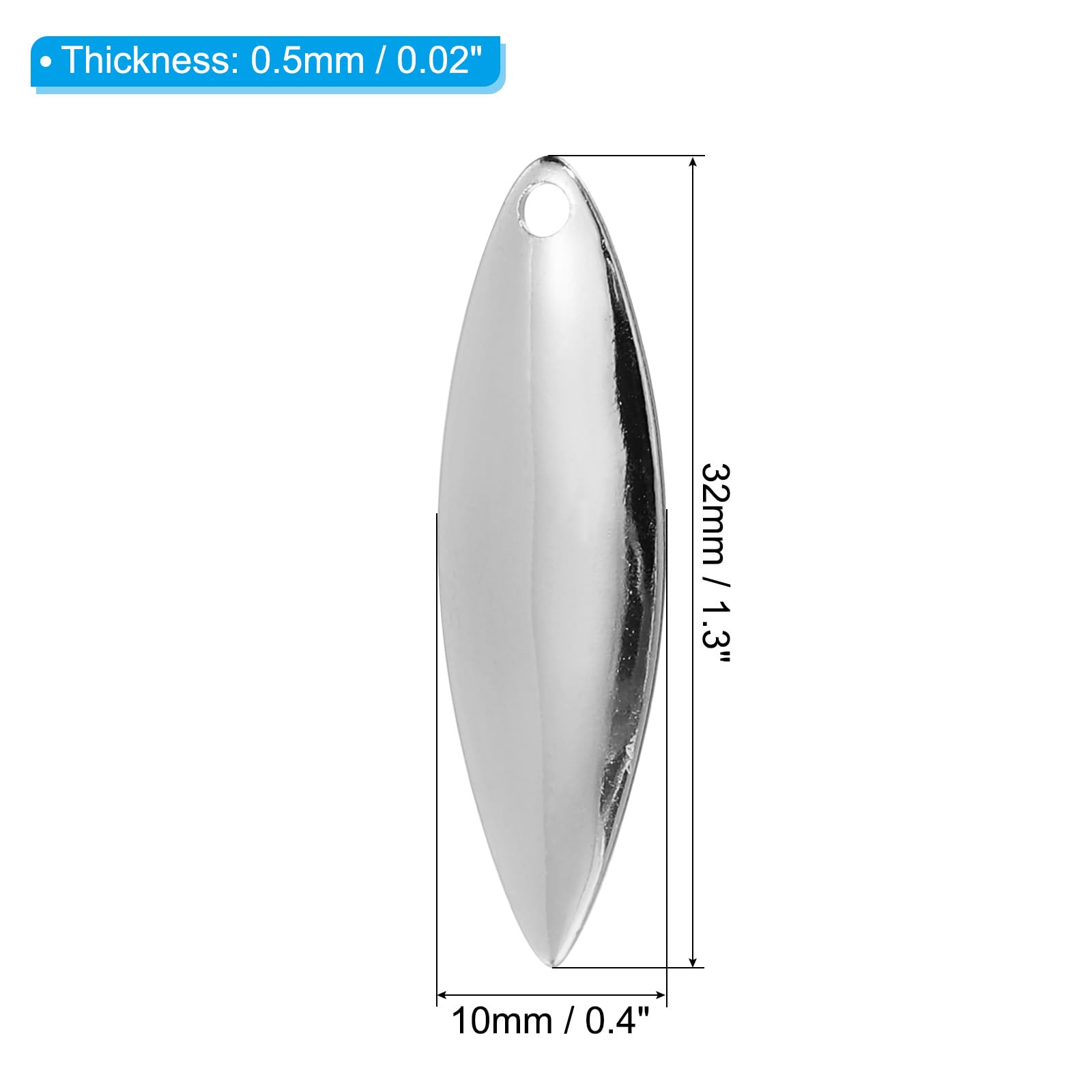 PATIKIL lure blades silver finish enhances visibility and attraction