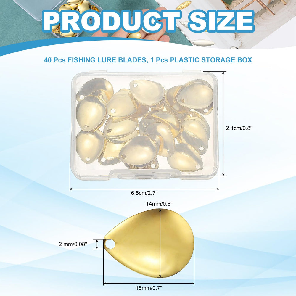 PATIKIL lure blades thin curved design close-up for rapid spin and vibration