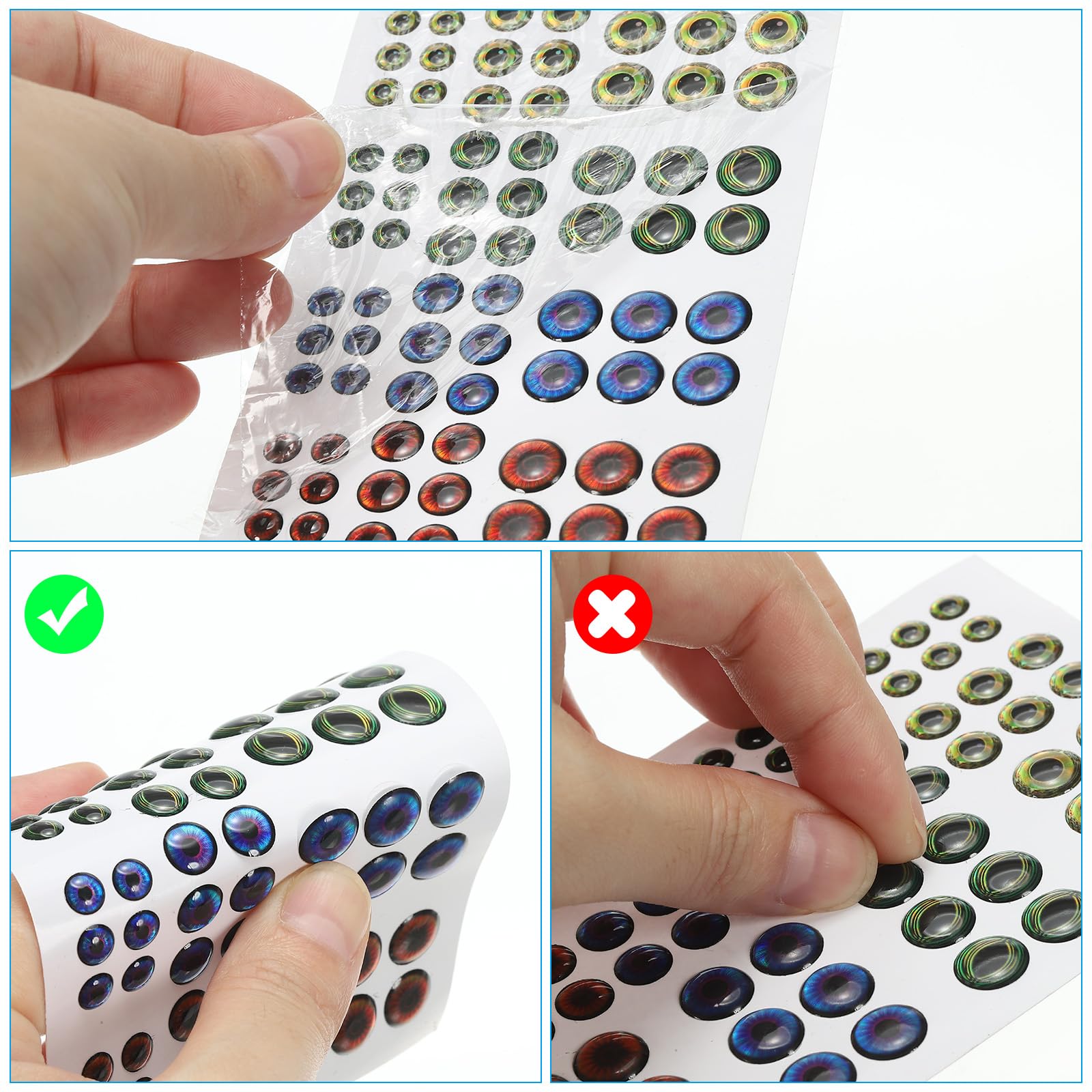 PATIKIL lure eyes with durable coating improve longevity and shine.