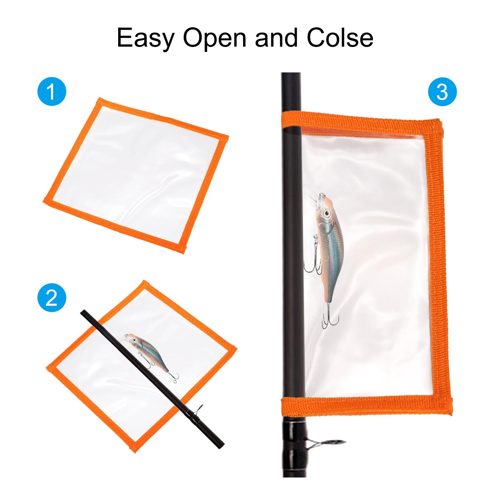PATIKIL lure wrap easy-to-clean PVC can be rinsed after use.