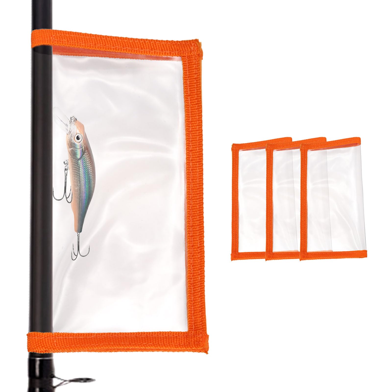 PATIKIL lure wrap orange front view keeps lures protected and visible