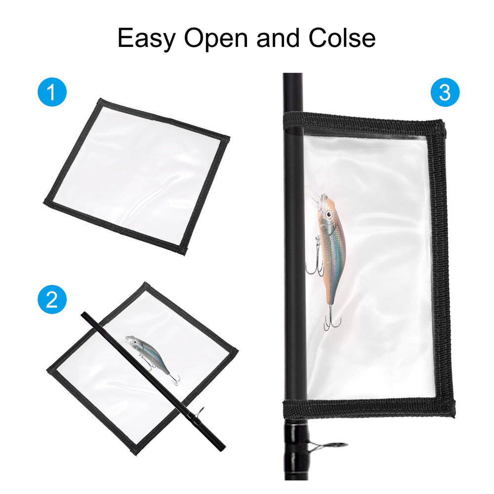 Organize deck storage with PATIKIL lure wrap for tangle-free rods.