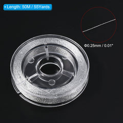 PATIKIL metallic thread close up shows 0.25mm diameter for precise guide wraps.
