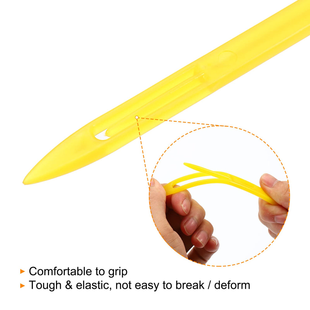 PATIKIL netting shuttle 1# yellow action dispensing twine smoothly for quick repairs