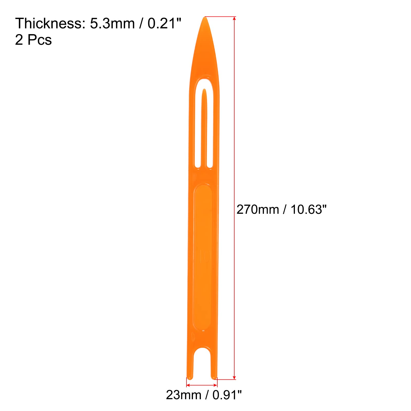 PATIKIL netting needle shuttle 10# side view highlights lightweight, portable repair tool.