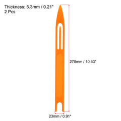PATIKIL netting needle shuttle 10# side view highlights lightweight, portable repair tool.
