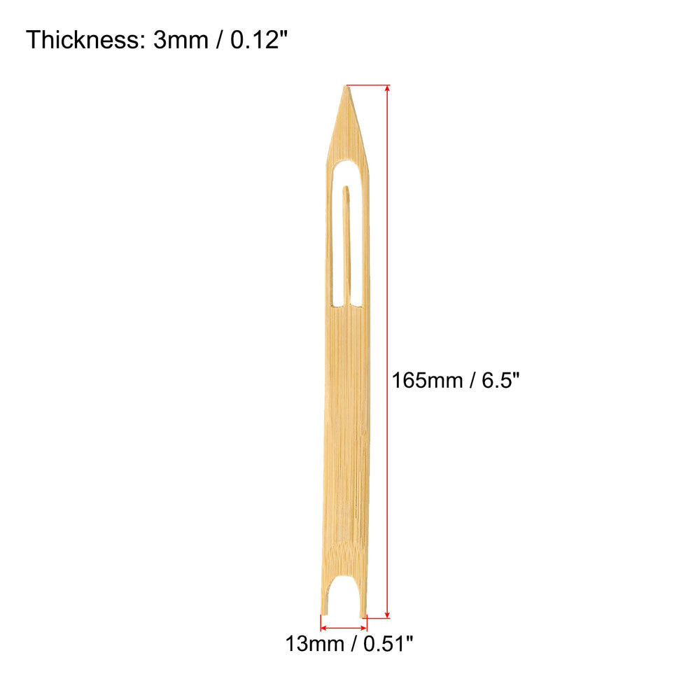 PATIKIL Netting Needle Shuttle 4# bamboo close-up emphasizes smooth, burr-free surface.