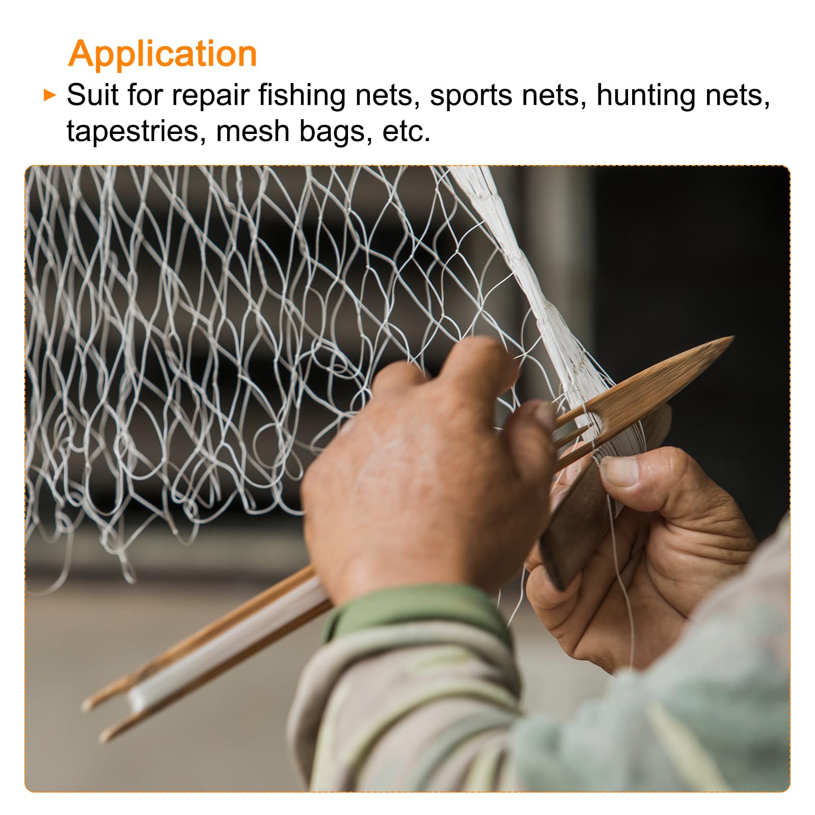 PATIKIL Netting Needle Shuttle 4# portable design fits in a bag for on-site repairs.