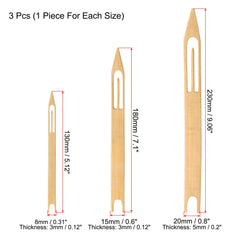 PATIKIL netting shuttle size 5 in bamboo with smooth surface for steady weaving.