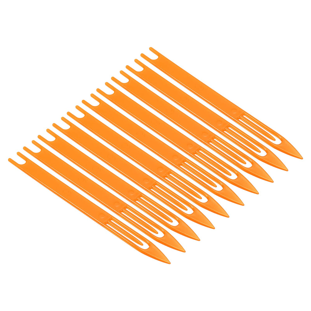 PATIKIL netting needle shuttle 6 orange front view shows compact easy to grip design