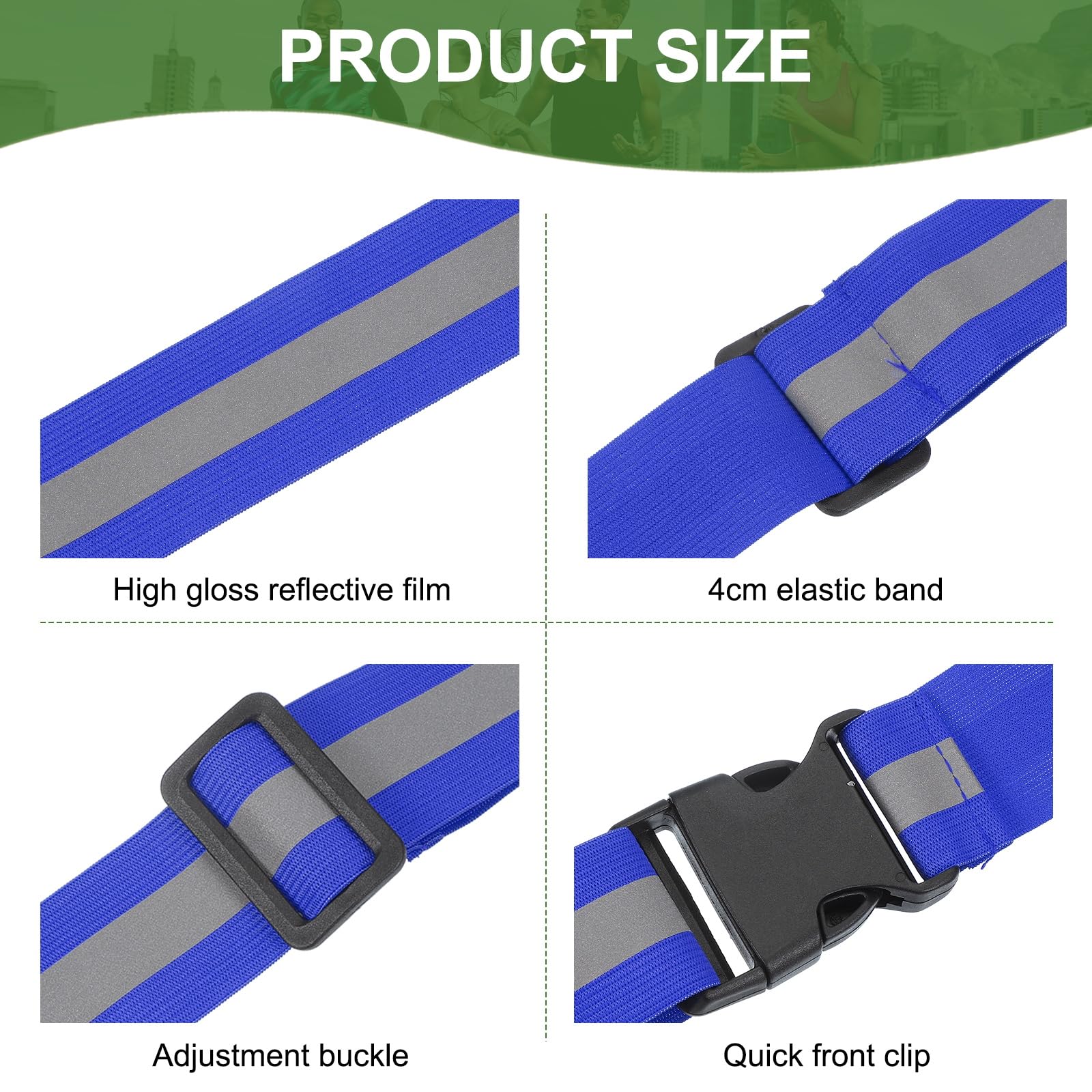 PATIKIL night-run safety belt used during cycling for higher road awareness.